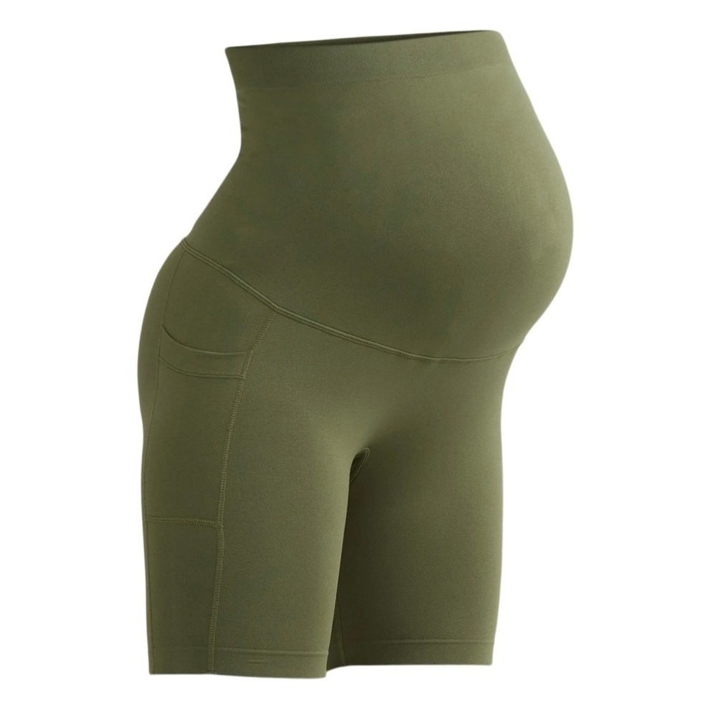Maternity Bike Shorts Cell Phone Pocket Olive Green Size Small TIME and TRU  NWT - Picture 5 of 6